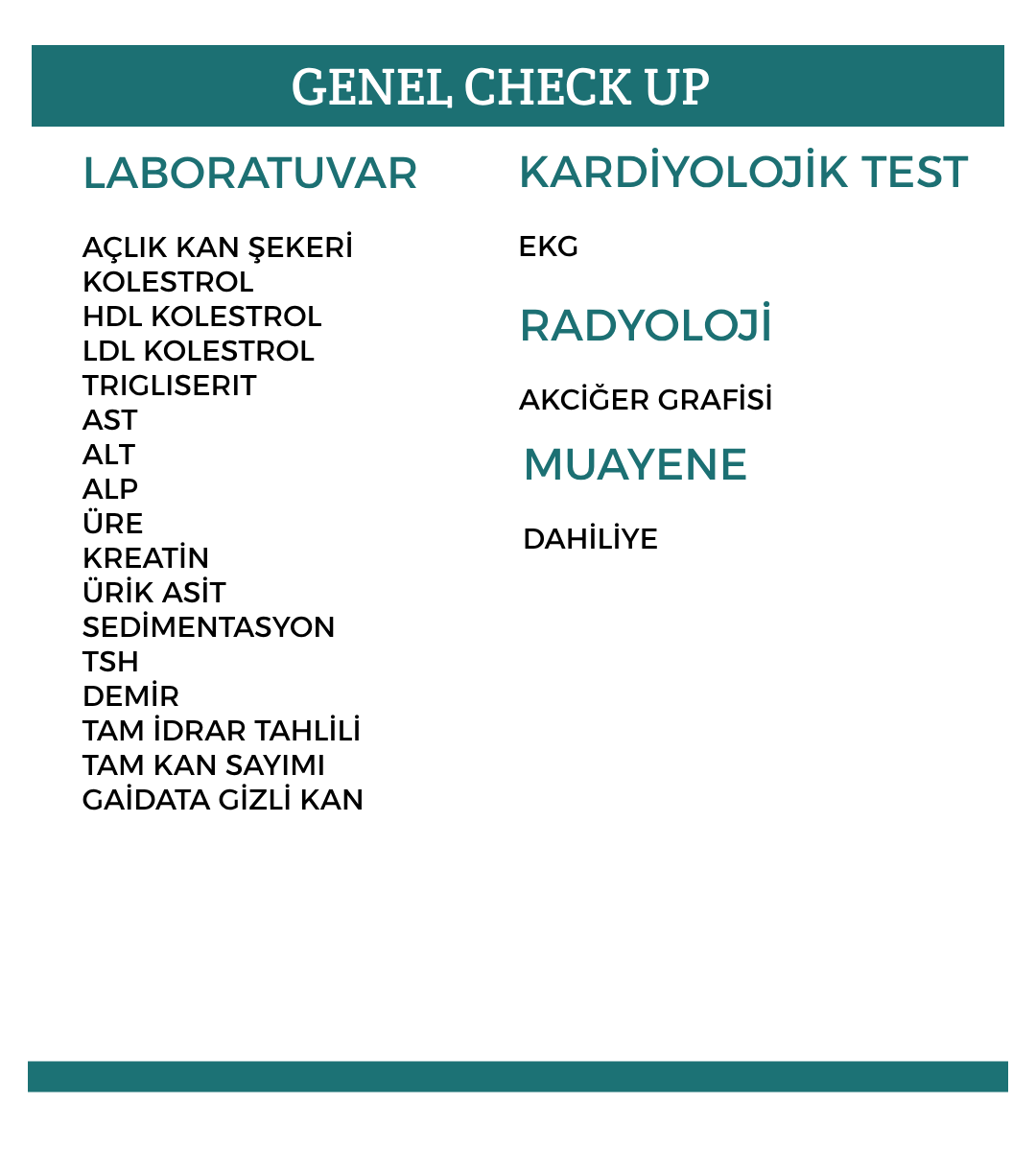 Genel Check Up Yeni